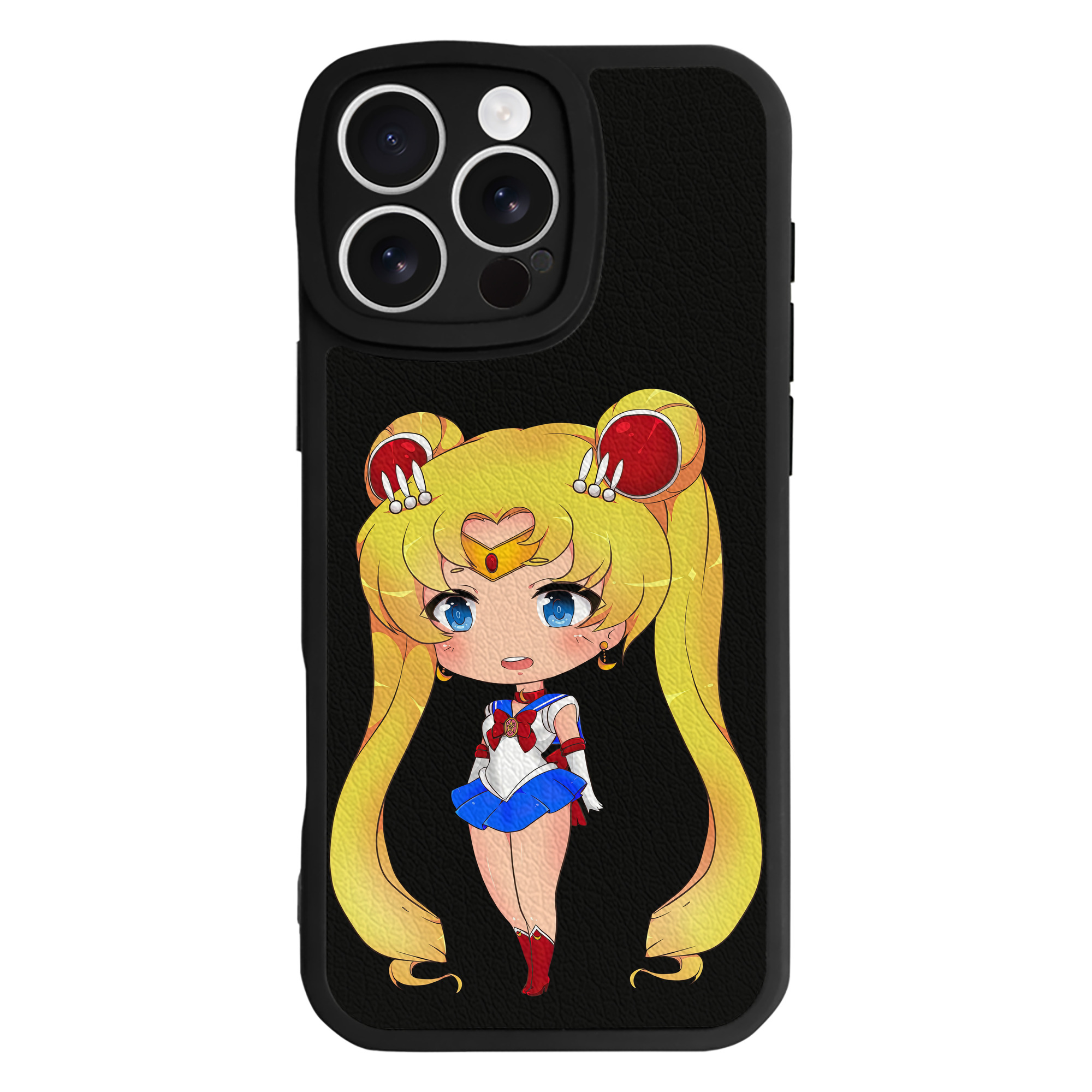（画像用） 美少女戦士セーラームーン 月野 うさぎ つきの うさぎ Sailor Moon Tsukino Usagi 【iPhone 16シリーズ対応】シリコンスマホケース（レザー調） 材質：シリコン
